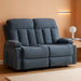 Reclining Loveseat with Cup Holders, 2 Seats Manual Recliner Chair, Comfy Love Seat Sofa Couch for Living Room, Home Theater, Office, Blue