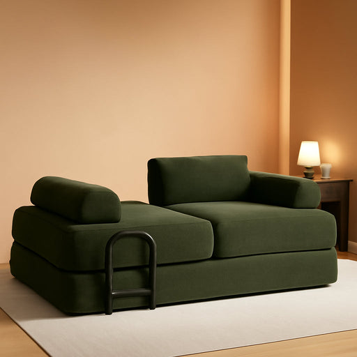 SeventyNineIn Convertible Sleeper Sofa Light Green