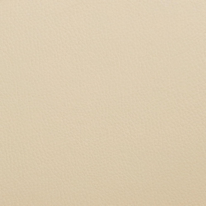 Daxton Mid Century Modern Swivel Bar Stool for Kitchen Island Counter in Cream Faux Leather and Walnut Wood, 30" Seat Height