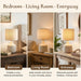 Ceramic Table Lamp, Off-White, 17.75"