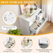 Modern White 5 Drawer Dresser For Bedroom Storage Organization