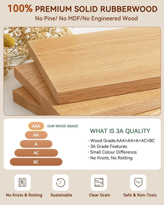Four Tier Solid Wood Rotating IndustrialGrade Bookshelf