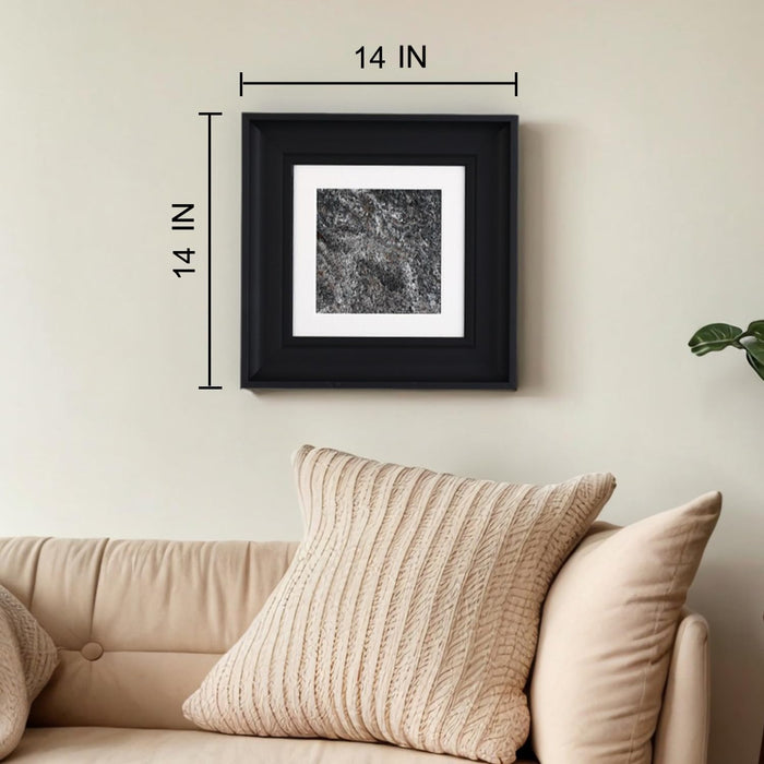 Natural Marble Decorative Wall Art Home Decor for Living Room Abstract Stone Painting Bedroom Aesthetic Office Farmhouse Fall Heavy Texture Picture Framed 14X14 Inch Platinum Diamond