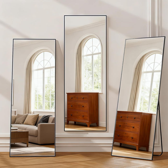 Full Length Mirror, 71"X26"Large Floor Mirrors, for Wall Door Bedroom Bathroom Living Room (Black)