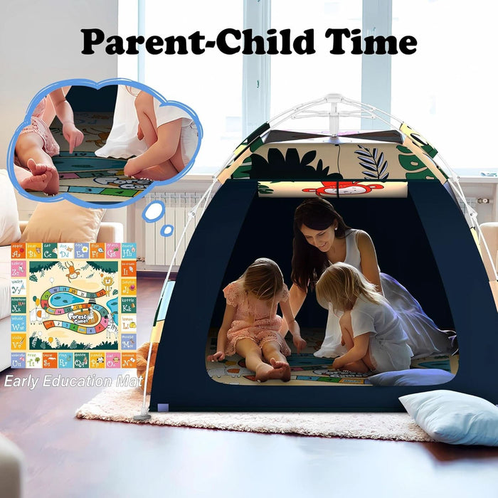 Outdoor Multi-Purpose Play House for Toddlers-Easy to Set up and Pop up Play Tent with Tunnel and Playhouse Kids Indoor Outdoor, Outdoor/Indoor Kid'S Pop up Play House, Gift for Toddlers(Monkey)