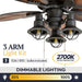 Tropical Bronze 52 Inch Ceiling Fan With Remote