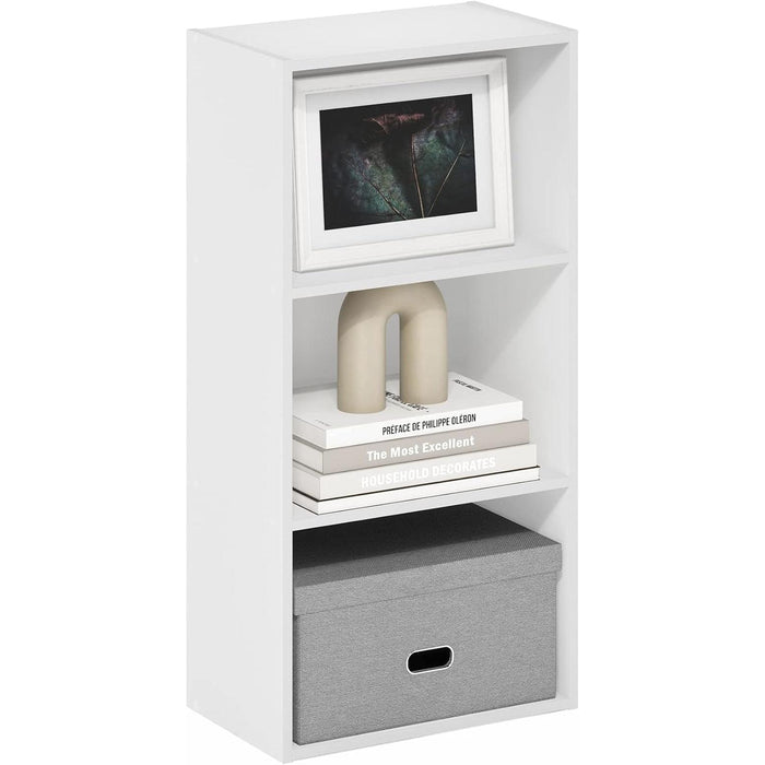 Luder 3-Tier Open Shelf Bookcase, White