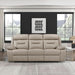 Power Double Recliner Sof, Top Grin Lether Mtch Reclining Sof with Pillow Top rmrests, Home Theter Seting, Wll Hugger Recliner Couch with USB Port, 87" W, Ltte