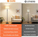 Black Dimmable Tall Floor Lamp 1000Lumens LinenShade