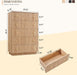 Fluted 5 Drawers Dresser for Bedroom, 45" Tall Modern Dressers & Chest of Drawers with Metal Handle, Wood Closet Clothes Storage Organizer,Storage Dressers Organizer for Hally/Living Room, Natural