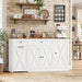 59"W Kitchen Buffet Cabinet with Storage, Coffee Bar Cabinet, White
