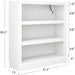 3-Tier Bookshelf with 3 Outlets, 2 USB Ports and Adjustable Shelf | Wood Storage Bookcase, Sturdy 3-Shelf Decorative Display Rack, Versatile for Home Office, Living Room and Bedroom, White