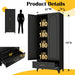 75In Black Industrial Pantry Cabinetry With Drawers