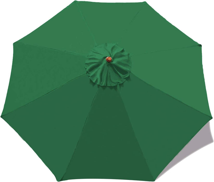 Patio Umbrella 9 Ft Replacement Canopy for 8 Ribs-Forest Green