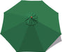 Patio Umbrella 9 Ft Replacement Canopy for 8 Ribs-Forest Green