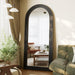 Full Length Mirror 71"X32", Black Arched Large Floor Mirror with Stand