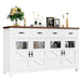 Nostrand 55.1"W Accent Cabinet with 3 Drawers and Adjustable Shelves