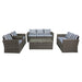 Arlington Outdoor Wicker 7 Person Seating Group with Cushions & Storage