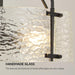 Matte Black Drum Crystal Chandelier Contemporary 17.7