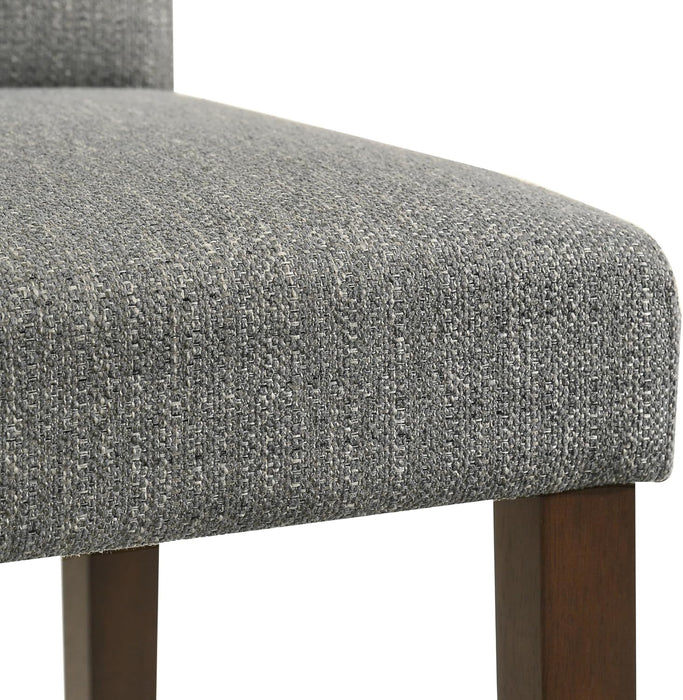 Counter Height Bar Stools Set of 3, 27" H Seat Height Upholstered Barstools, Fabric in Fog Grey