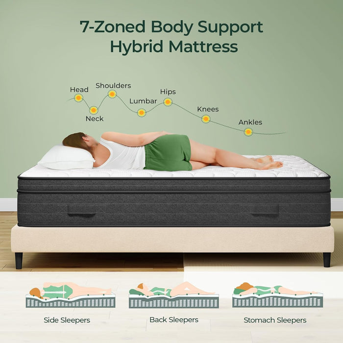Queen Size 12 Inch UltraCoolingHybridSleepTechnology Mattress
