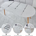 Modern 40"-71" Extendable Oval Dining Table for 4-8, MDF Top with Metal Frame, Space-Saving Expandable Kitchen Table for Home, Office, or Conference Room, Scratch-Resistant & Easy to Assemble