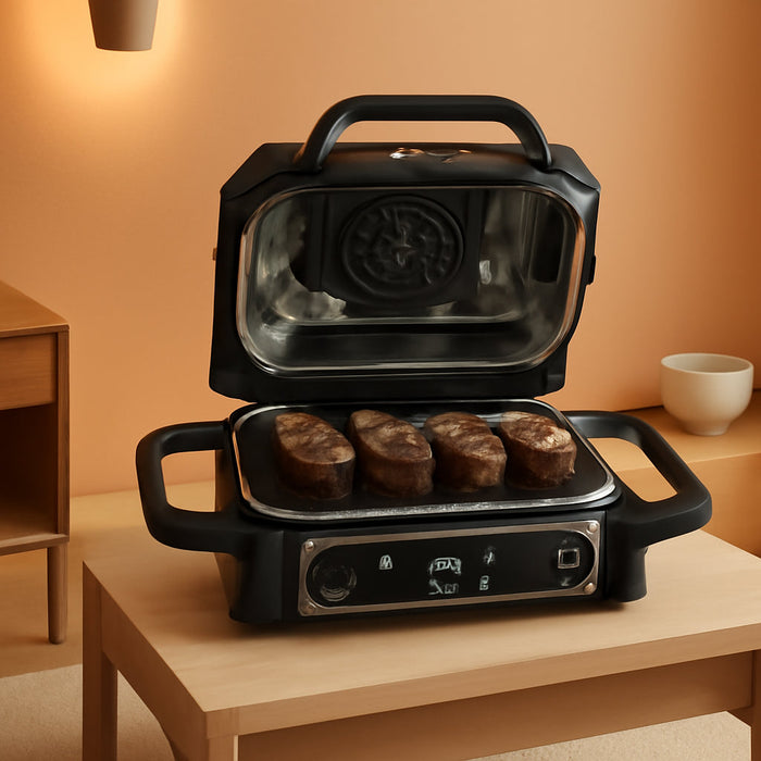 | Woodfire Series | 7-In-1 (Grill, BBQ, Roast, Air Fry, Dehydrate, Broil, Smoke) | Portable & Weather Resistant | Cook up to 6 Steaks & 30 Hot Dogs | Woodfire Pellets Included | OG701