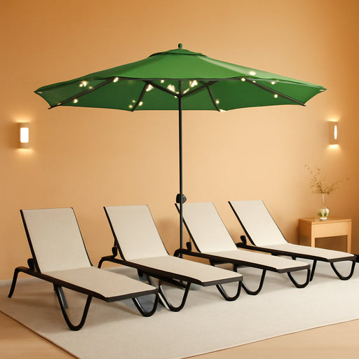 15Ft Large Patio Umbrella with Solar Lights and Base, Double-Sided Outdoor Rectangle Umbrella with 48 LED Lights, Market Table Umbrellas with UV Resistant Canopy