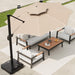 10FT Patio Umbrella, Offset Cantilever Umbrella with UV Protection, Fade Resistant Polyester Fabric, Easy Tilt Adjustment Pool Umbrellas Outdoor for Deck, Garden, Backyard