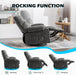 Oversized Recliner Chair with Massage and Heat, 360° Swivel Rocker