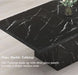 71" Black Faux Marble Dining Table for 6-8, Rectangle Dining Room Table