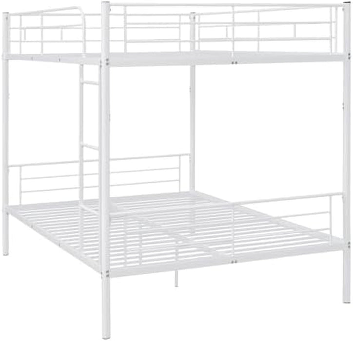 White FullOverFullIndustrialStrength Metal Bunk Bed Guardrail