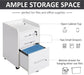 3 Drawer Vertical File Cabinet Lock 15.4" X 15.7" X 25.7" White