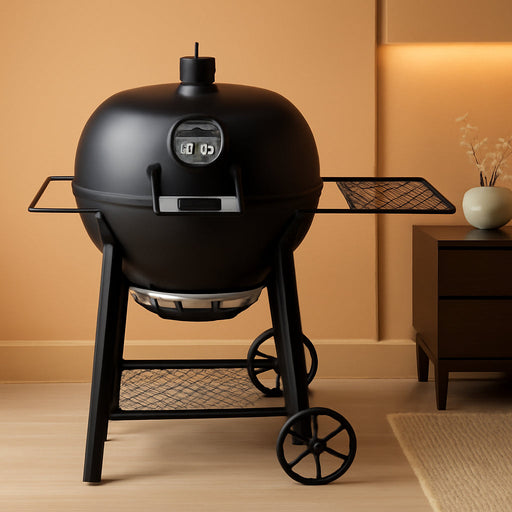 Blackjack 21.5 In. Heavy-Duty Kettle Charcoal Grill with 382 Sq. In. Cooking Area, Black