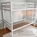 Twin Over Twin HeavyDuty BrightWhite PowderCoated Bed