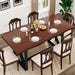 71" Solid Wood Dining Table for 4-6 People, Live Edge Kitchen Table,Brown