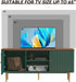 55” Fluted TV Stand, Mid Century Modern Green TV Stand for 55/60/65 Inch TV, Entertainment Center with Storage, Television Stands, TV Console, Media Console for Living Room, Bedroom (Green)