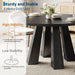 47" round Dining Table for 4-6, Farmhouse Wood Kitchen Table