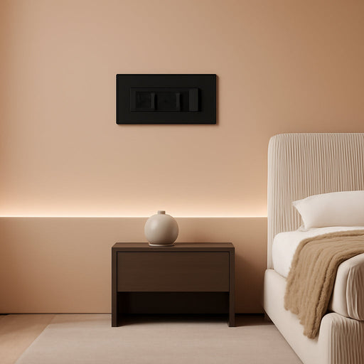 King Size Corduroy Upholstered Platform Bed Frame with Charging Station and RGB LED Lights, 53’’ Tall Storage Wingback Headboard, No Box Spring Needed, Easy Assembly, Noise-Free, White