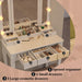 White Makeup Vanity Desk With Multicolored Lighting