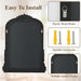 24"×32" Gold Arched Wall Mirror with Vintage Carving