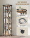 Rotating Bookshelf, 360° Spinning Bookshelf Tower,Round Book Shelf | Display Revolving Bookcase, Narrow Swivel Bookshelves for Small Space, Bedroom, Living Room, 6-Tier Rustic Brown, BC52101B