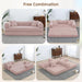 Transformable Sofa Bed QueenSize Pink Folding Frame
