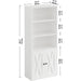 Industrial Bookshelves and Bookcases with Doors 11.8 in Depth Floor Standing 5 Shelf Display Storage Shelves Bookcase Home Decor Furniture for Home, Office, Living Room, Bedroom
