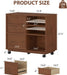 Premium Solid Walnut Three Drawer Lockable Cabinet