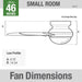 Anslee, Indoor, Ceiling Fan, with LED Light, 46 Inch, Brushed Nickel | Low Profile Mount, Pull Chain, 5 Blades, for Bedroom, Living Room, Kitchen, 50278