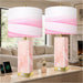 Pink Alabaster Table Lamp Set of 2 with Night Light for Bedroom