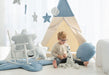 Teepee Tent Blue SEA Velvet, Teepee Tent for Kids, Teepee Tent for Girl, Playhouse, Blue Tent, Spielzelt, Wigwam, Birthday Gift for a Boy