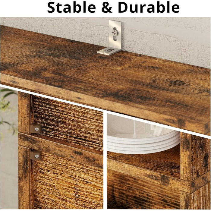 Industrial Bookshelves and Bookcases with Doors Floor Standing 6 Shelf Display Storage Shelves 70 in Tall Bookcase for Home Office, Living Room