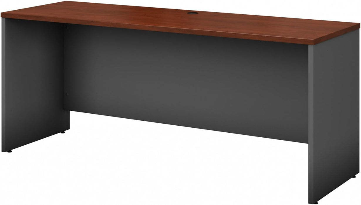 Bush Business Furniture Series C 72W Credenza Desk in Hansen Cherry, Large Computer Table for Home and Professional Office
